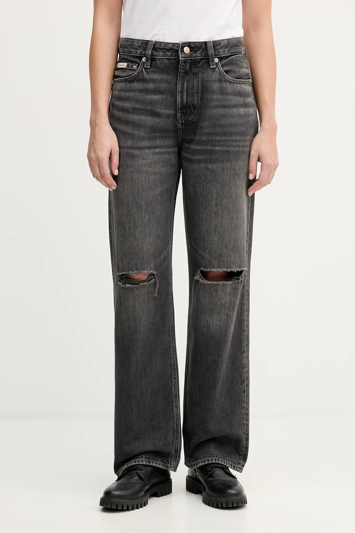Rifle Calvin Klein Jeans Planet friendly čierna LV047D729G