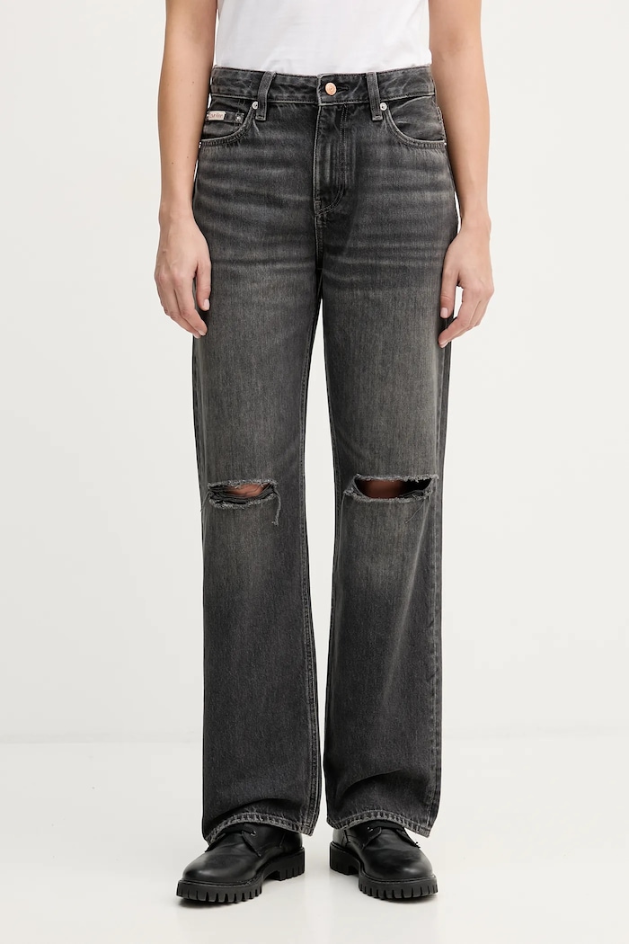 Rifle Calvin Klein Jeans Planet friendly čierna LV047D729G