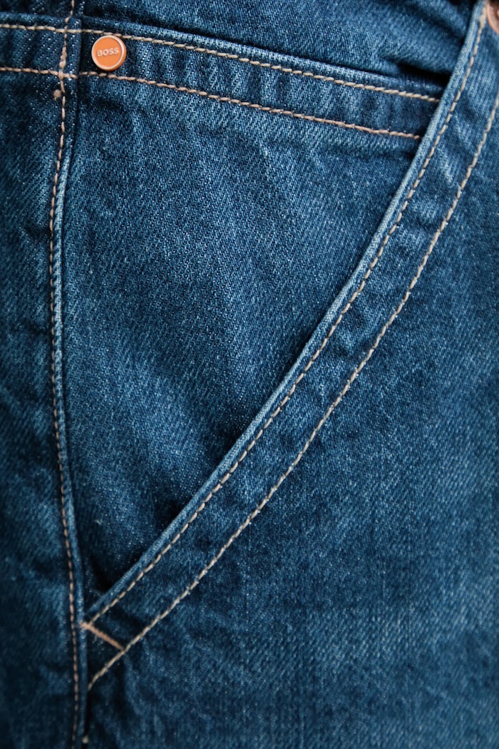 BOSS Orange jeans C_SLOUCHY PLTD MR albastru 50548420