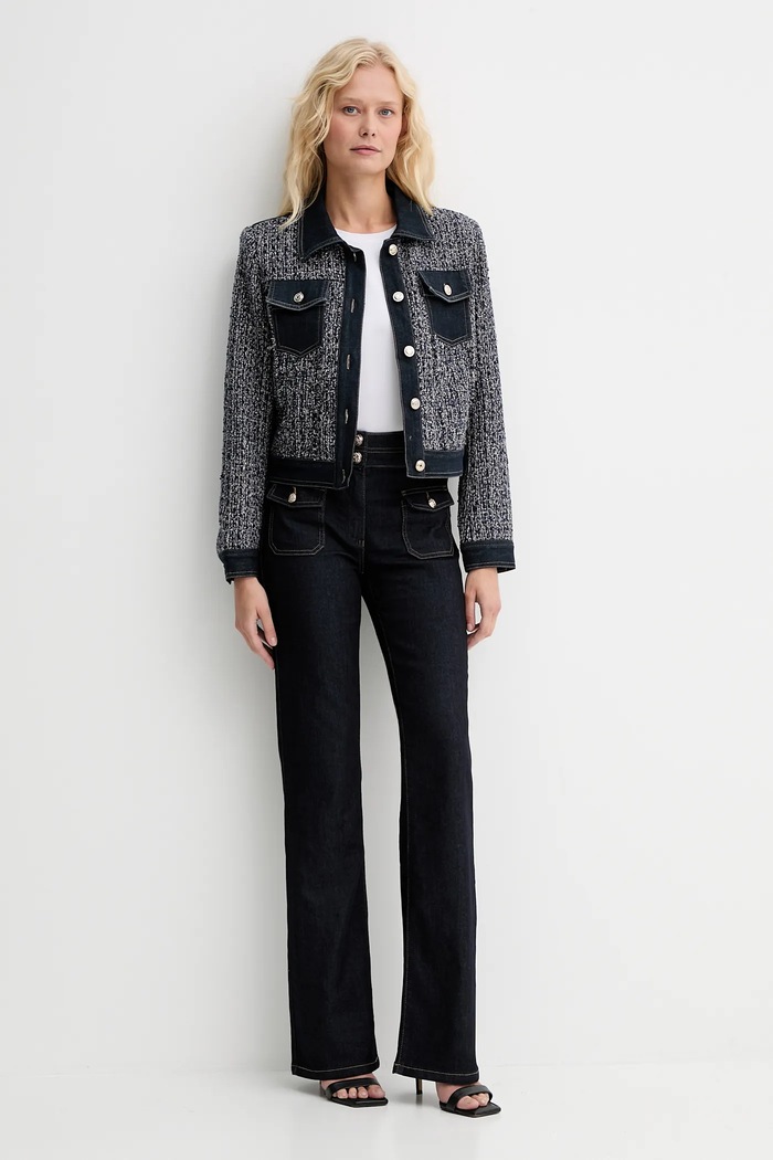 Τζιν παντελόνι Morgan POLEN4 σκούρο μπλε AW25