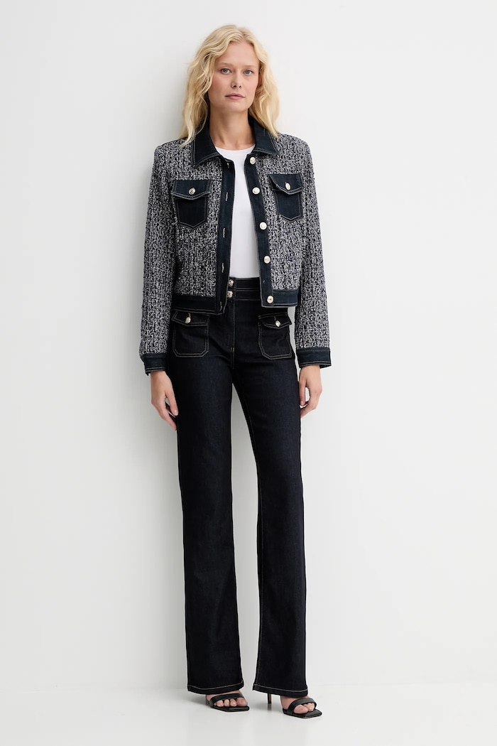 Τζιν παντελόνι Morgan POLEN4 σκούρο μπλε AW25