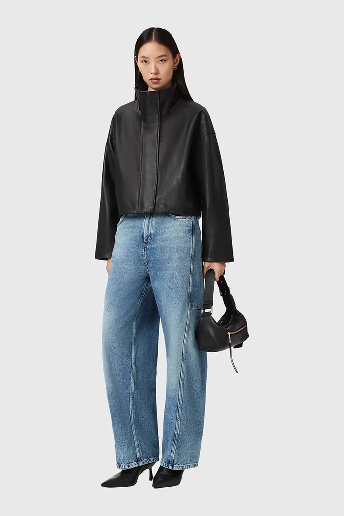 AllSaints jeansy CARTER W006ED niebieski