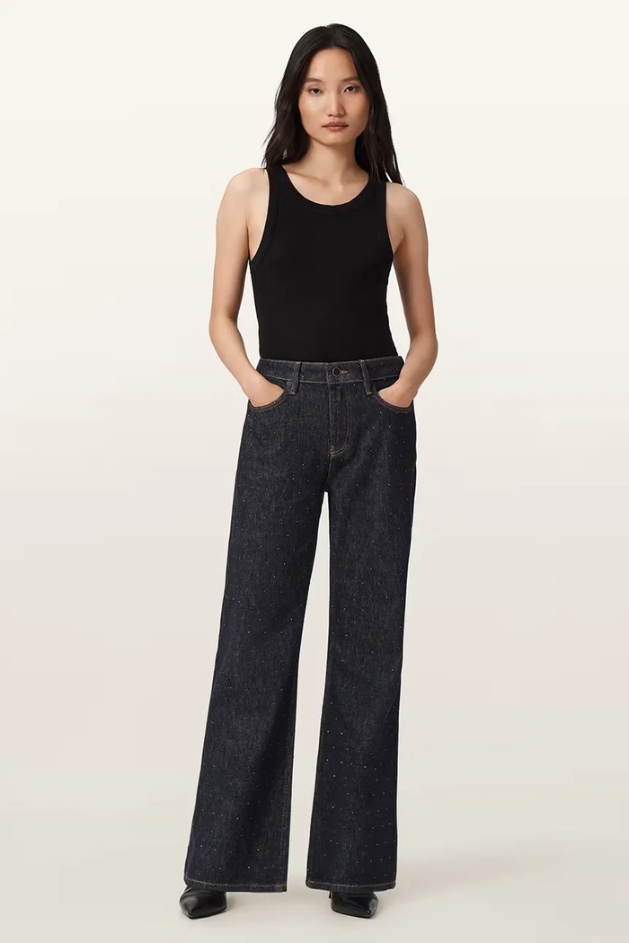 AllSaints jeansy EMBER Planet friendly czarny W098ED