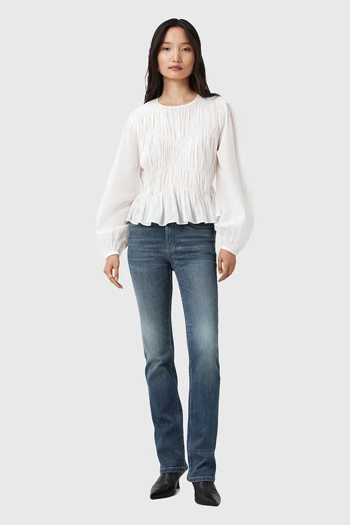 Rifle AllSaints HALDAN modrá W008ED