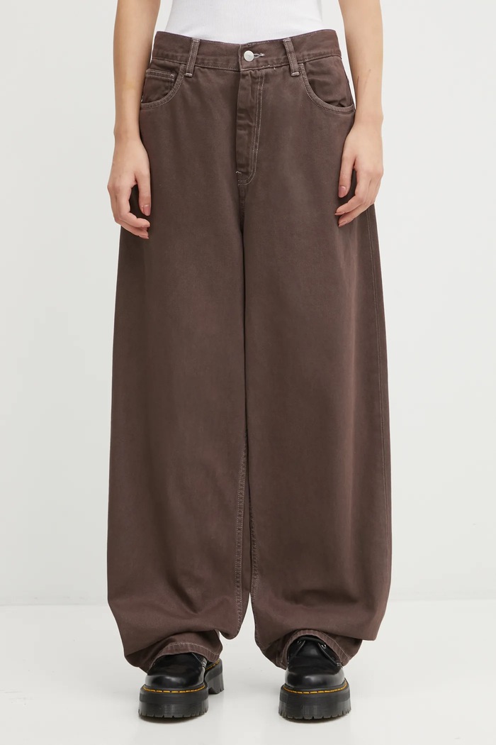 Дънки Carhartt WIP W' Brandon Pant кафяв I034837.33H4J