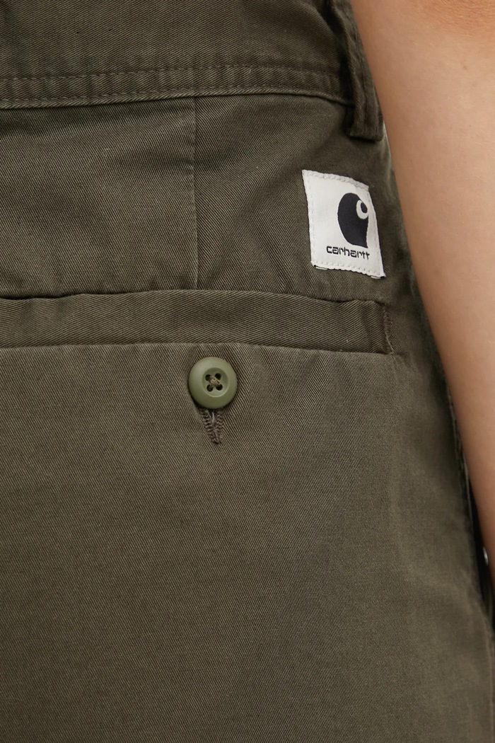 Памучен панталон Carhartt WIP W' Novi Pant зелен I035683.6306