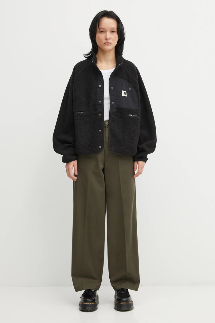 Памучен панталон Carhartt WIP W' Novi Pant I035683.6306 зелен