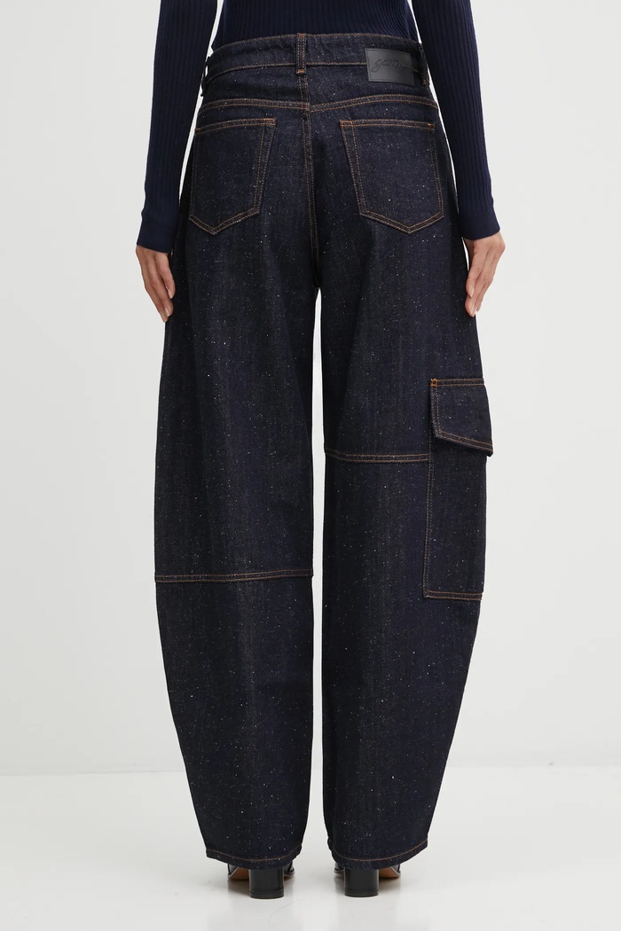 Odzież GANNI jeansy Neppy Denim Carpenter J1765 granatowy