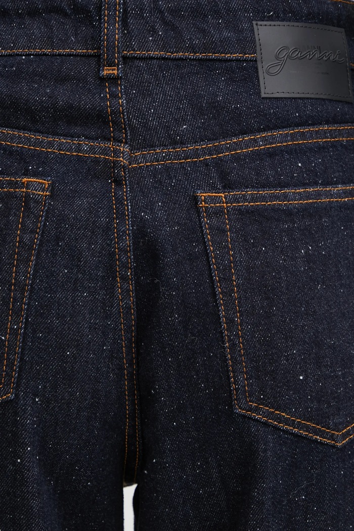 GANNI jeansy Neppy Denim Carpenter J1765 granatowy