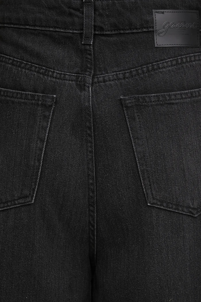GANNI jeansy Soft Rigid Denim Baggy czarny J1853
