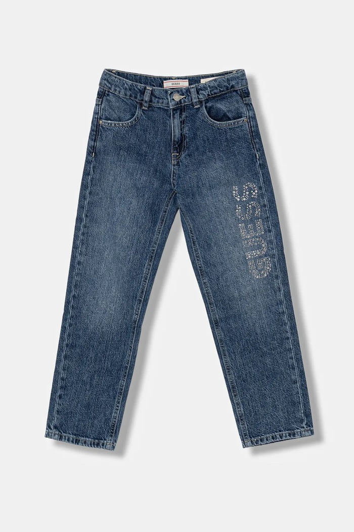 Guess jeansy dziecięce z regulacją granatowy J5YA09.D45E0.9BYA