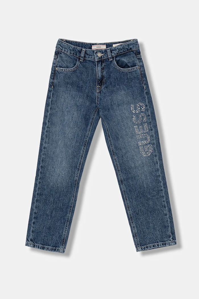 Guess jeansy dziecięce z regulacją granatowy J5YA09.D45E0.9BYA