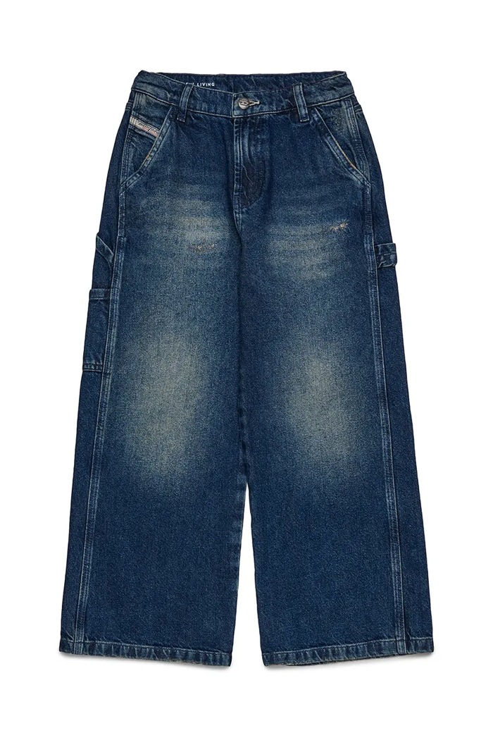 Detské rifle Diesel D-ARGJX-WORK-J TROUSERS tmavomodrá J02349
