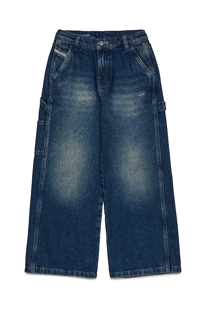 Detské rifle Diesel D-ARGJX-WORK-J TROUSERS tmavomodrá J02349