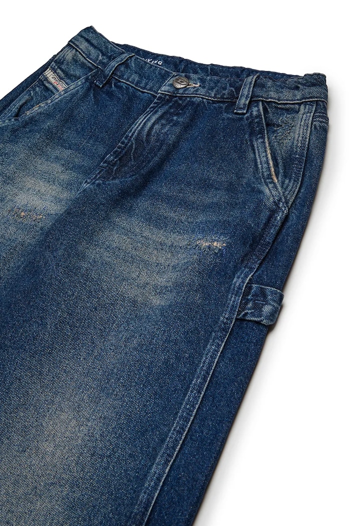 Dievča Detské rifle Diesel D-ARGJX-WORK-J TROUSERS J02349 tmavomodrá