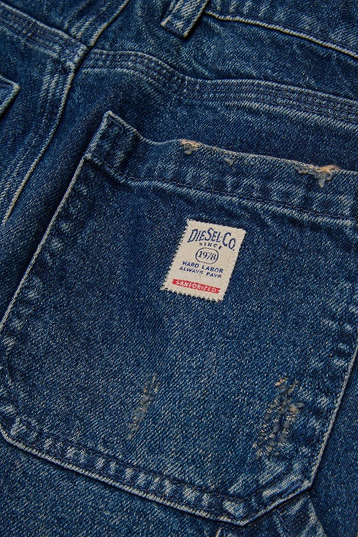 Detské rifle Diesel D-ARGJX-WORK-J TROUSERS tmavomodrá J02349