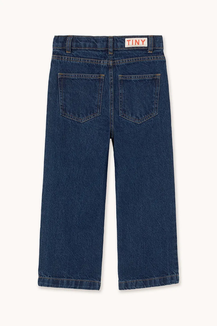 Tinycottons jeans copii CHERRIES EMBROIDERED JEANS AW25.433 bleumarin AW25