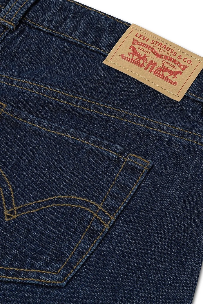 Dziewczynka Levi's jeansy barrel dziecięce BAGGY BARREL 4EN387 granatowy
