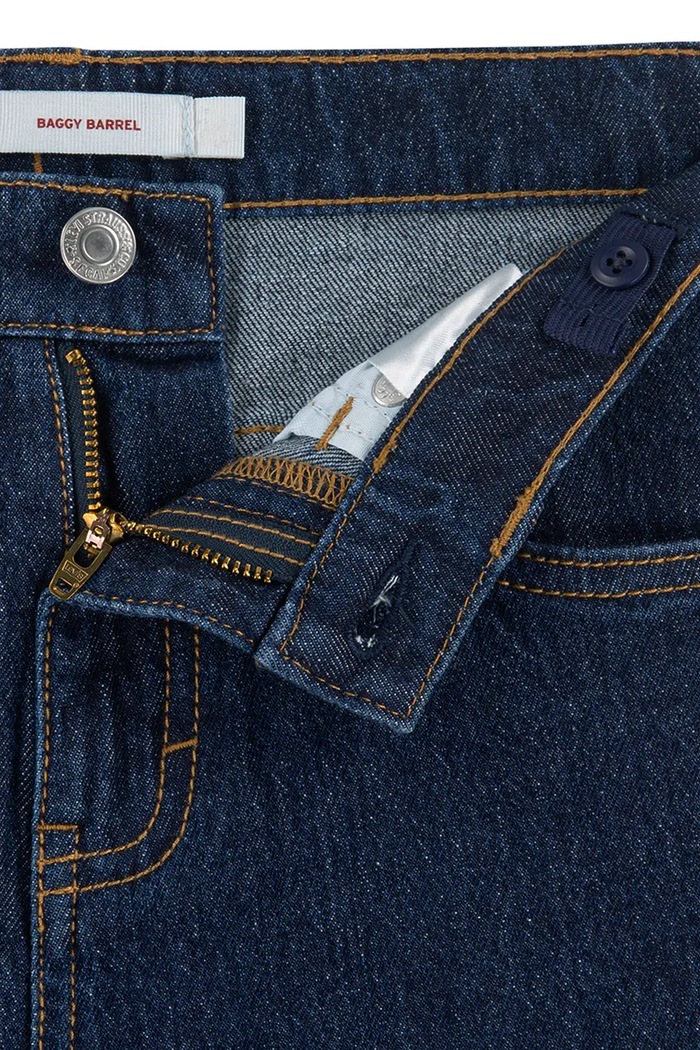 Levi's jeansy barrel dziecięce BAGGY BARREL granatowy 4EN387
