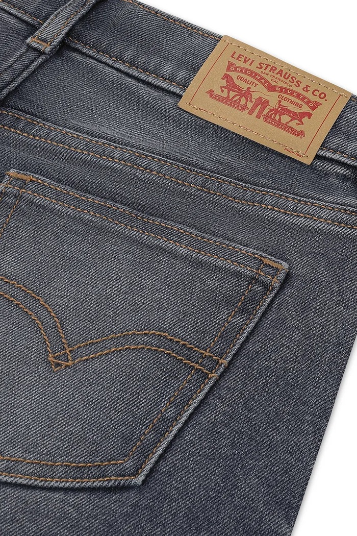 Κοριτσίστικα Levi's τζιν wide leg παιδικά HIGH RISE BAGGY 4EP025 γκρί