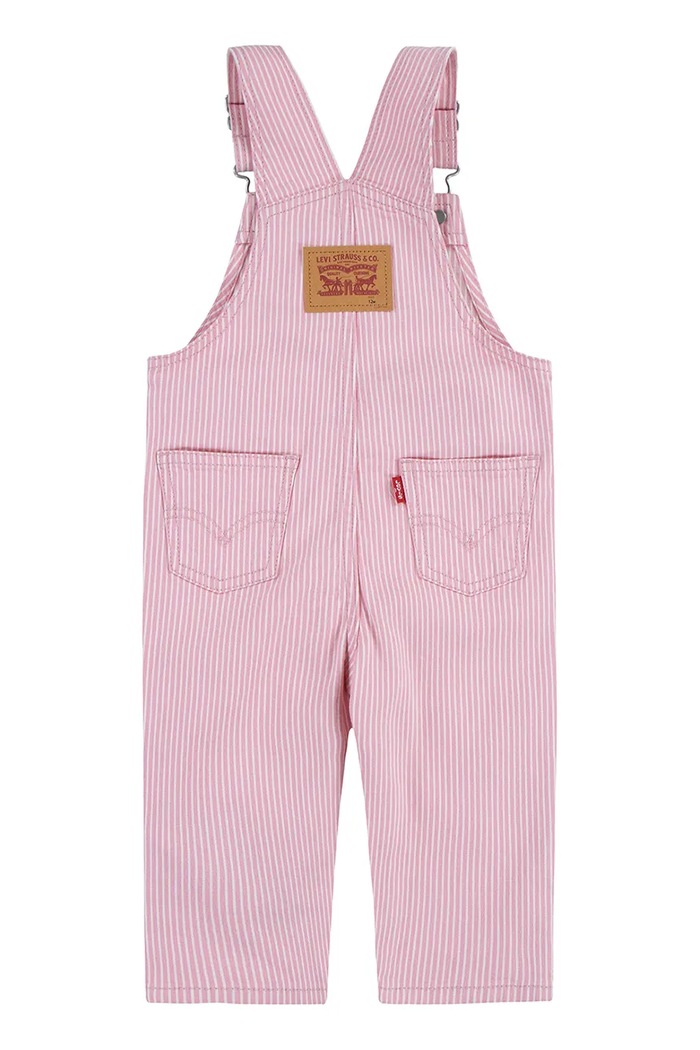 Παιδικά παντελόνι εργασίας Levi's RAILROAD STRIPE OVERALL 6EM321.G ροζ AW25