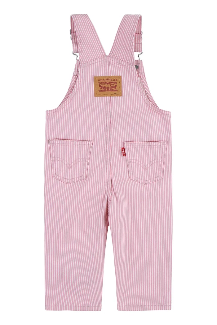 Παιδικά παντελόνι εργασίας Levi's RAILROAD STRIPE OVERALL 6EM321.G ροζ AW25