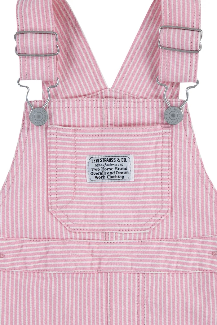 Παιδικά παντελόνι εργασίας Levi's RAILROAD STRIPE OVERALL 6EM321.G ροζ
