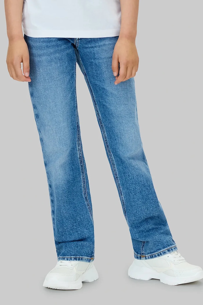 Dievča Detské rifle Calvin Klein Jeans MR STRAIGHT IG0IG02996.9BYA modrá