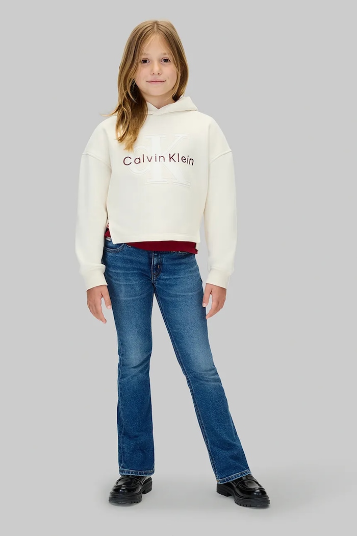 Detské rifle Calvin Klein Jeans MR FLARE modrá IG0IG02997.9BYA