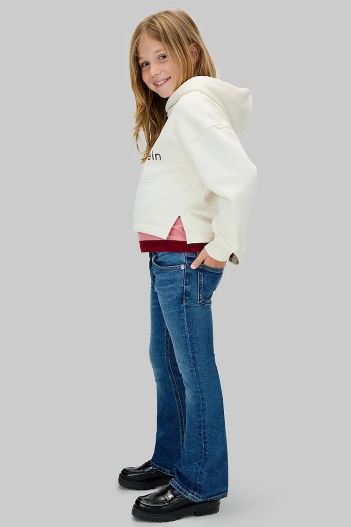 Detské rifle Calvin Klein Jeans MR FLARE modrá IG0IG02997.9BYA