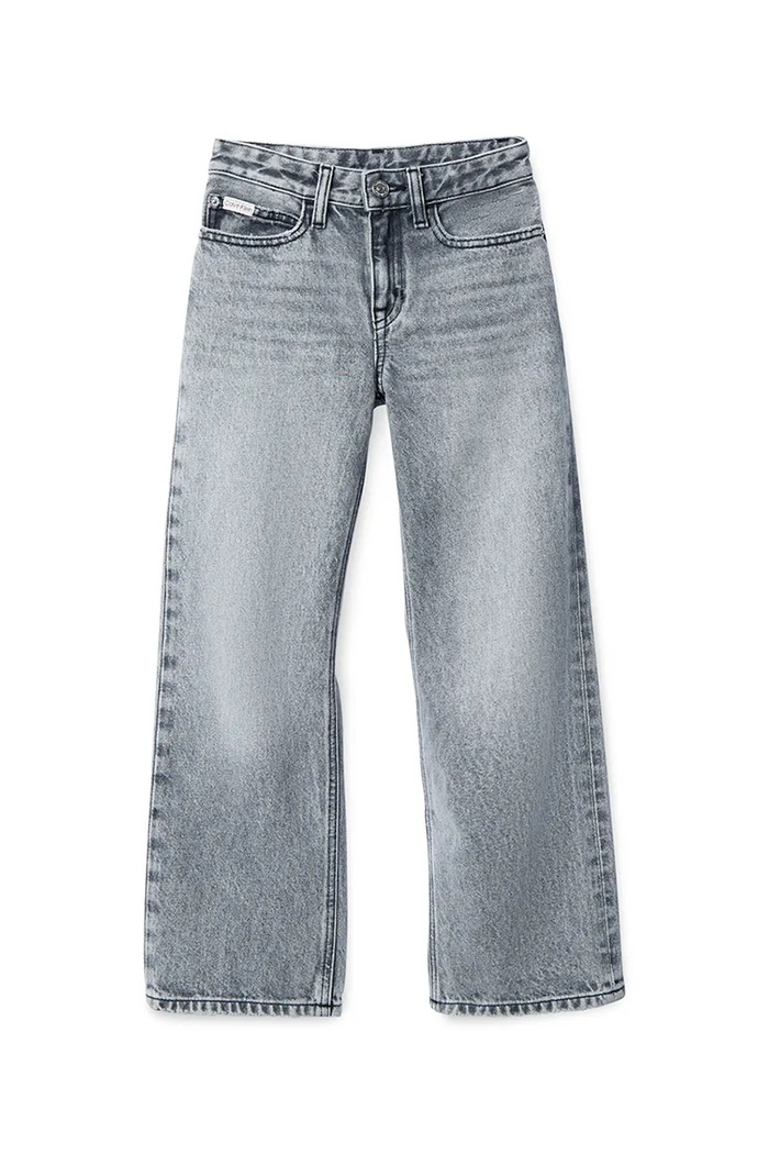Detské rifle Calvin Klein Jeans HR WIDE IG0IG03001.9BYA sivá AW25