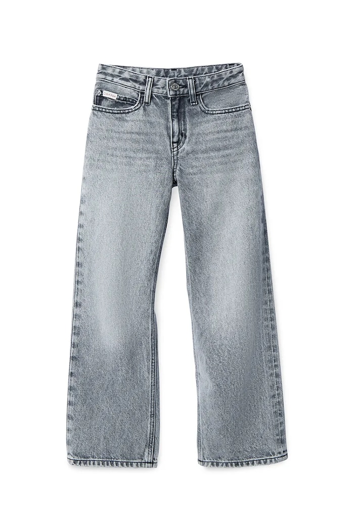 Detské rifle Calvin Klein Jeans HR WIDE IG0IG03001.9BYA sivá AW25