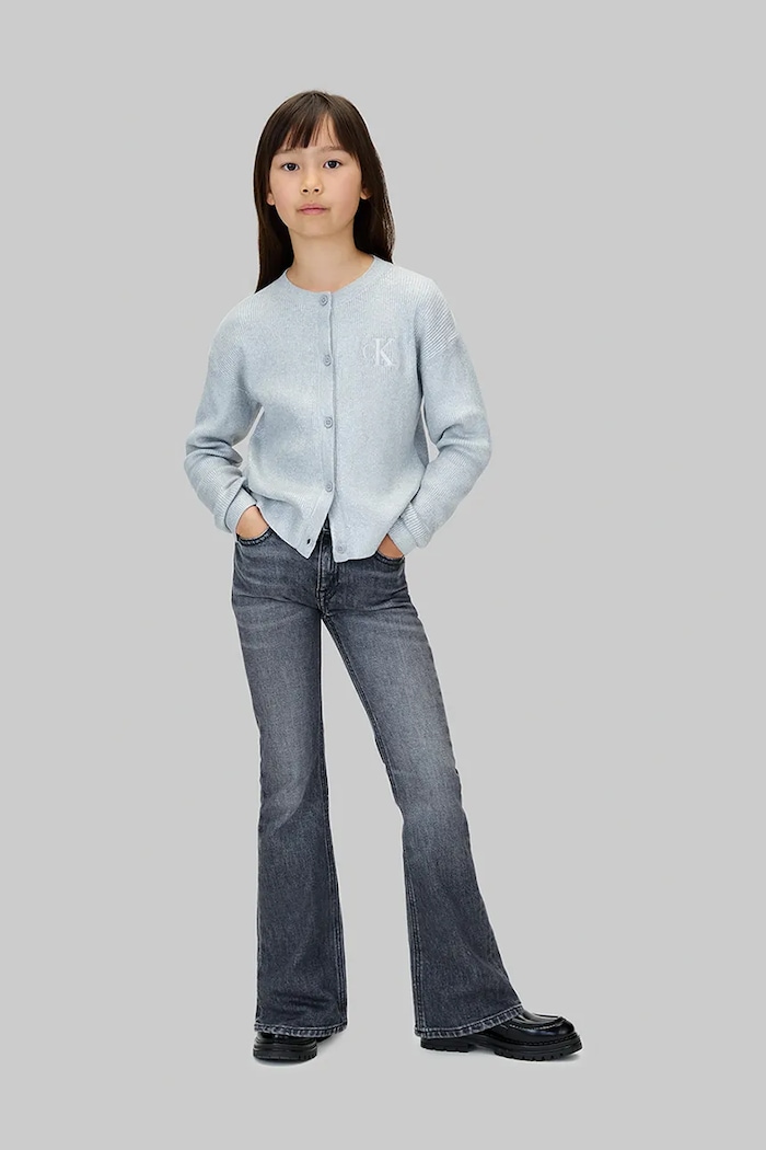Detské rifle Calvin Klein Jeans MR FLARE sivá IG0IG03041.9BYA