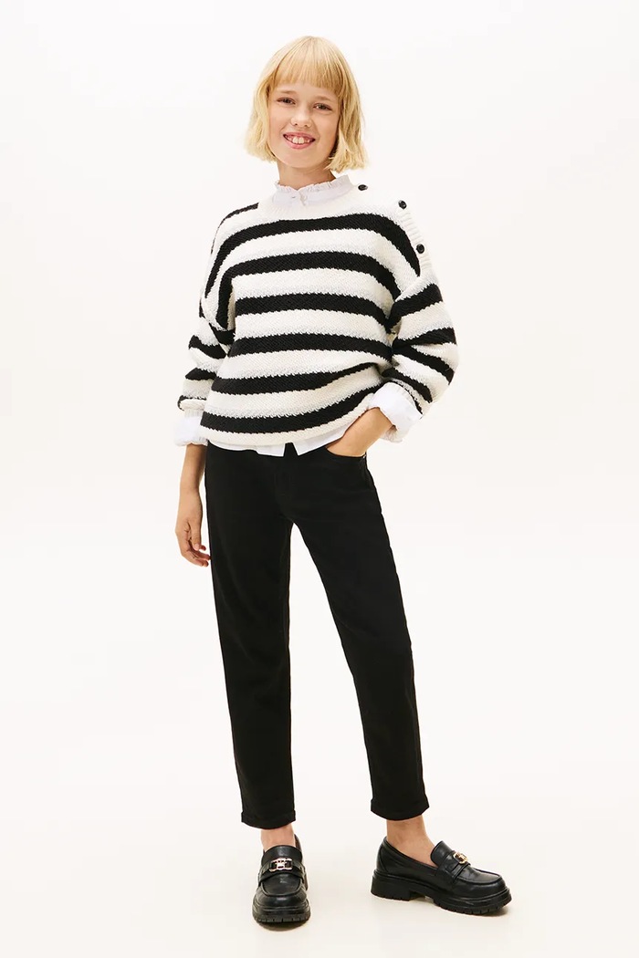 Tommy Hilfiger gyerek farmer MABEL farmernadrág fekete KG0KG09006.9BYA