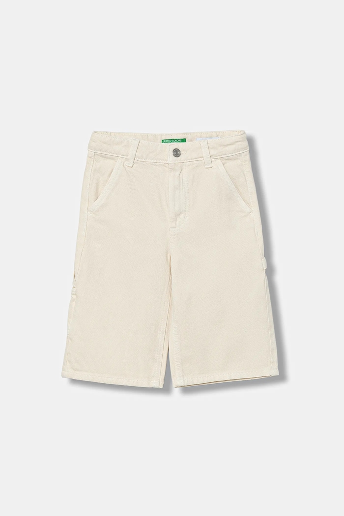 United Colors of Benetton pantaloni scurți din denim pentru copii casual bej 481SCF04Z.G.seasonal