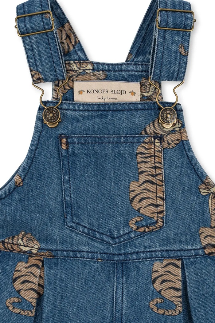 Deklice Otroške bombažne farmerke Konges Sløjd MAGOT OVERALLS GOTS KS103888.9BYA mornarsko modra