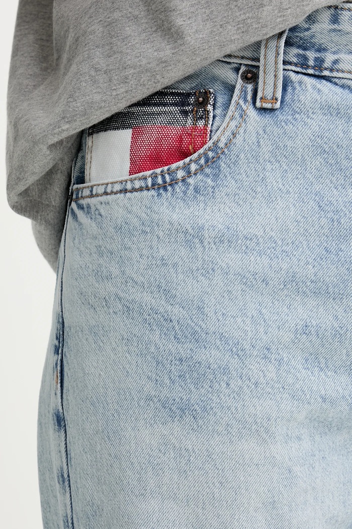 Rifle Tommy Jeans modrá DM0DM21226