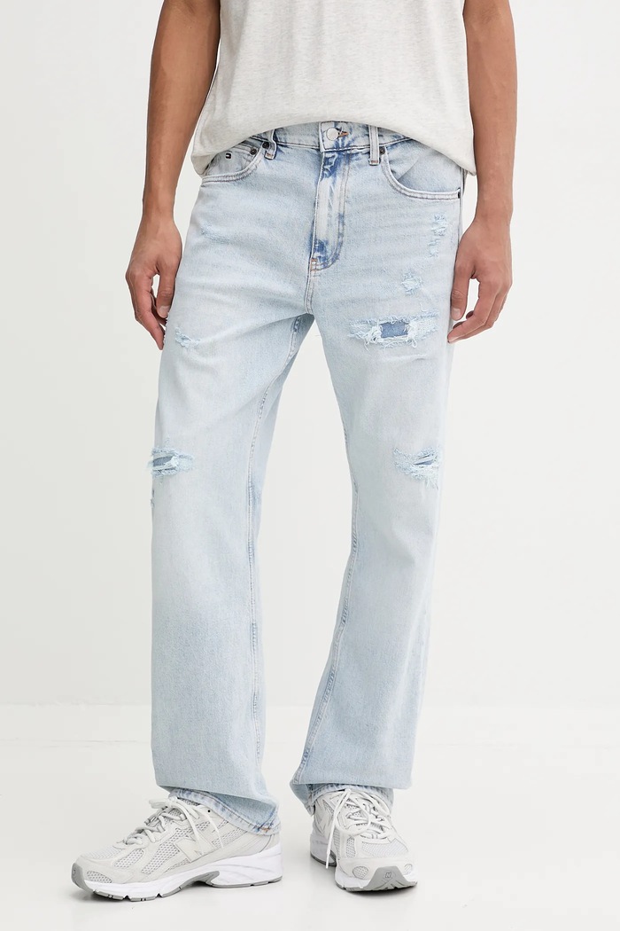Rifle Tommy Jeans modrá DM0DM22162
