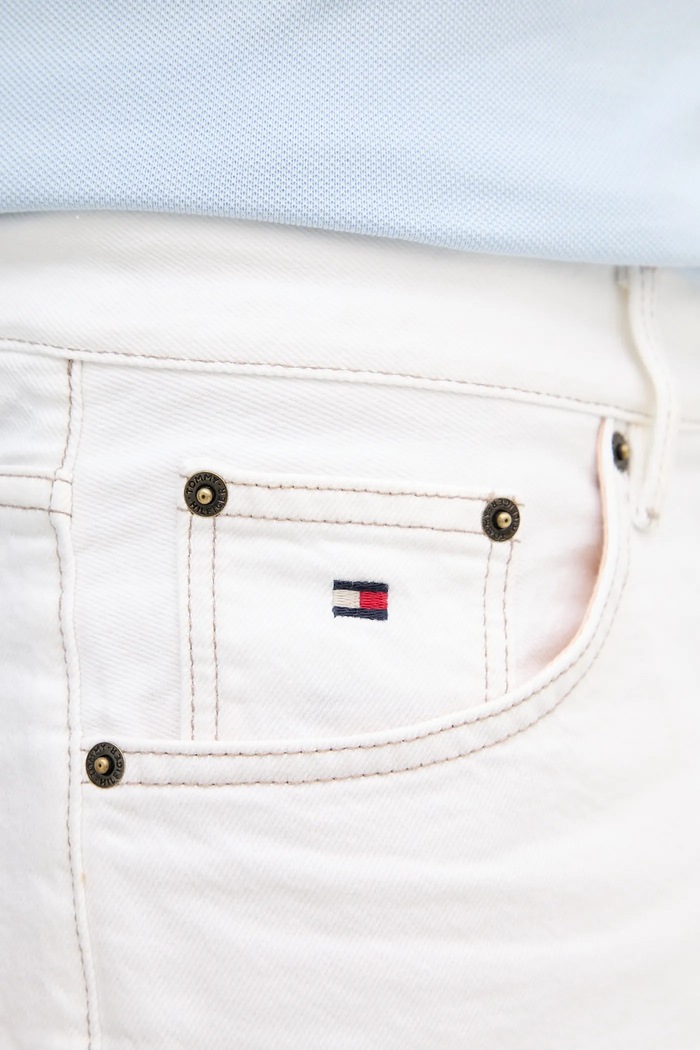 Bavlněné džíny Tommy Hilfiger MW0MW41381 bílá