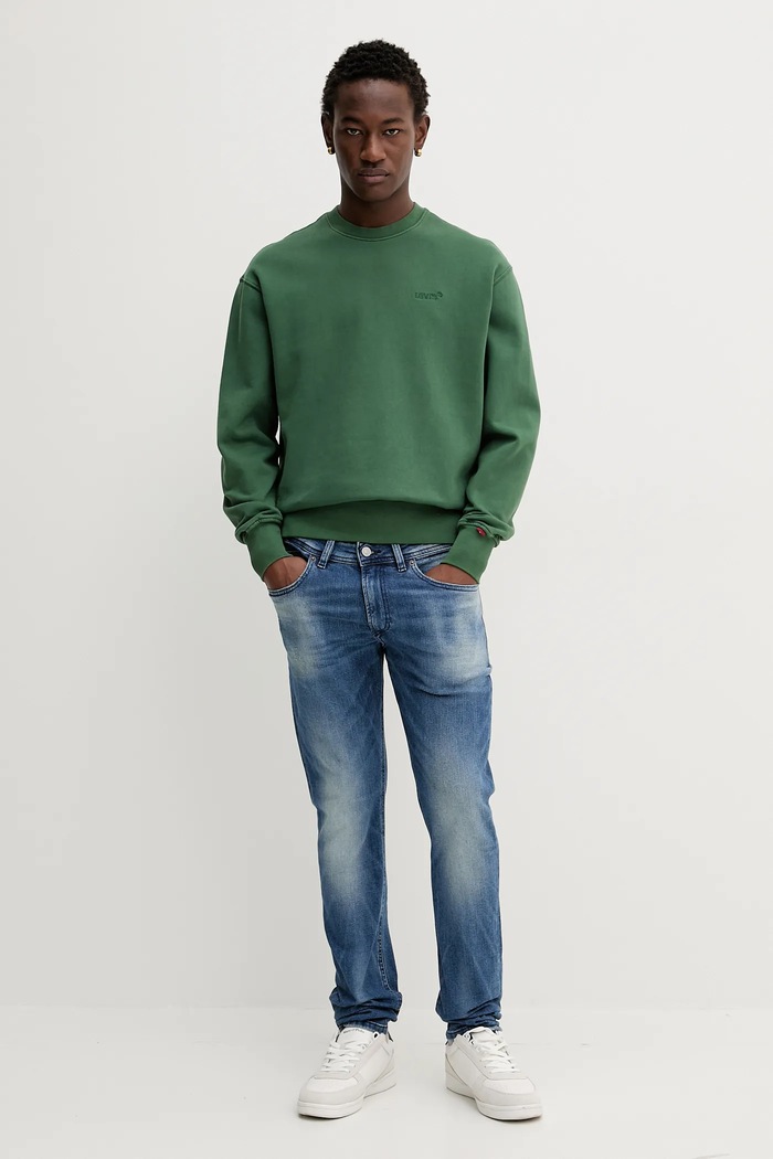 Diesel jeansy 1979 SLEENKER L.32 A03594.0DBDR niebieski AW25