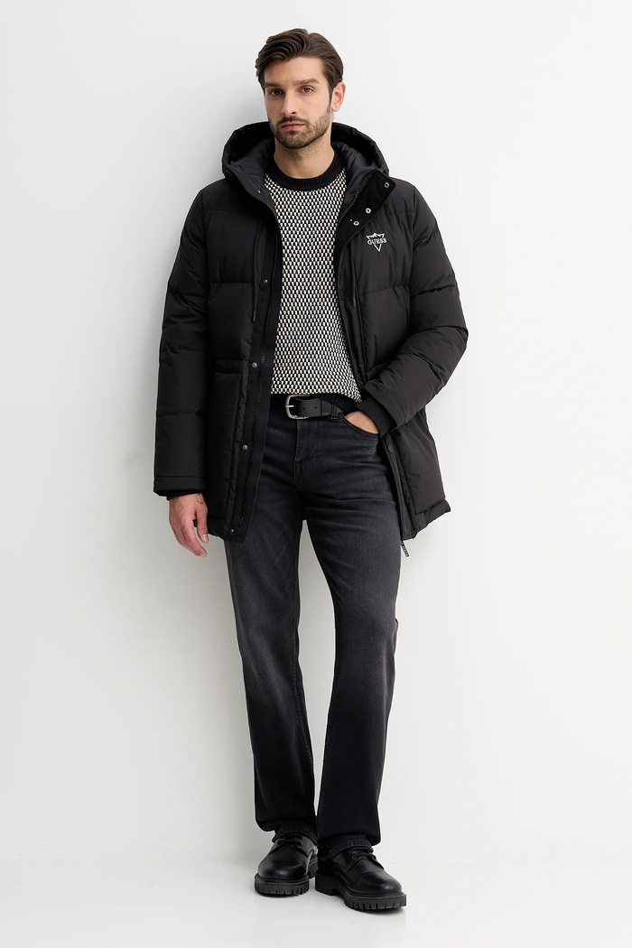 Τζιν παντελόνι Guess MASON M5BAR7.D6143 μαύρο AW25