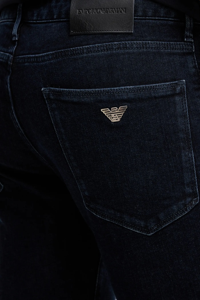 Emporio Armani blugi slim fit bărbați albastru EM000121.AF14119