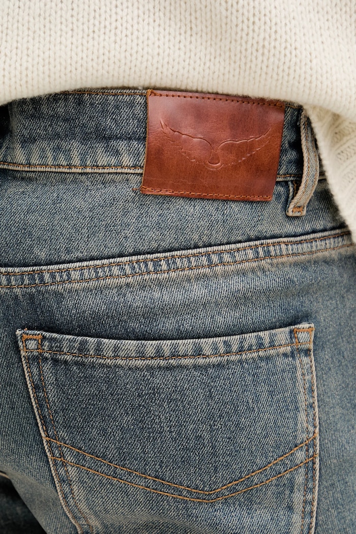 ZADIG&VOLTAIRE blugi din bumbac albastru WMJE01196