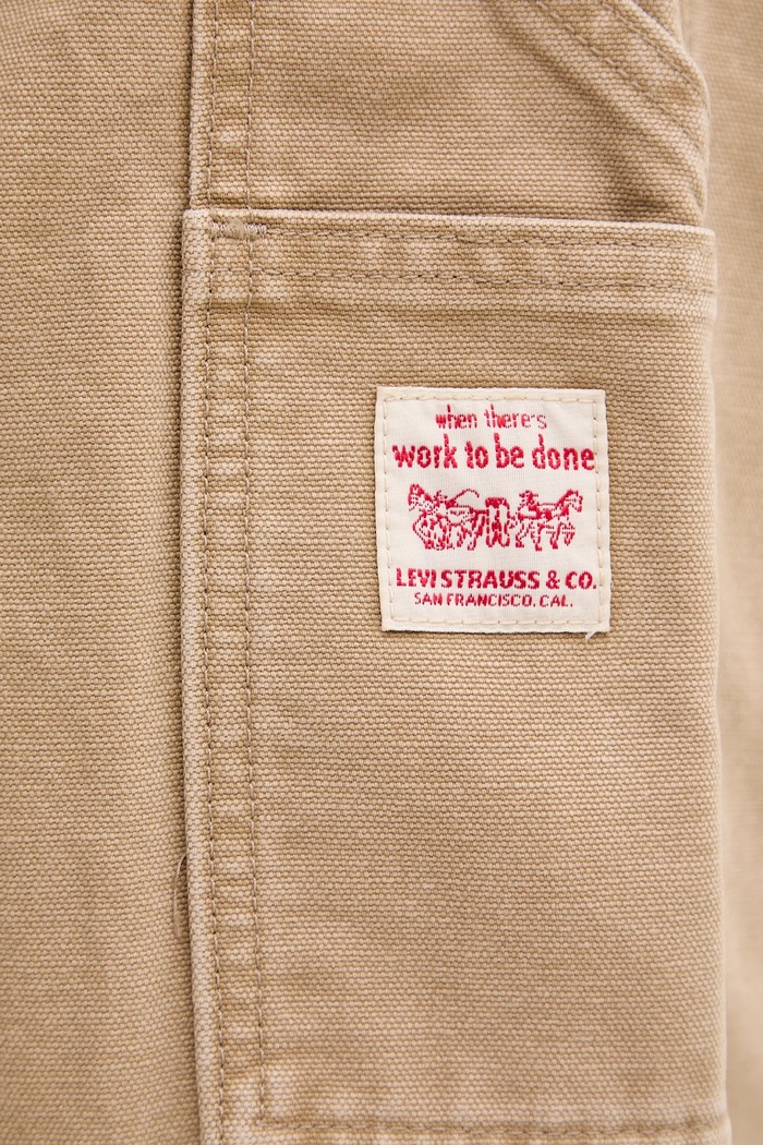 Bavlnené nohavice Levi's 568 LOOSE STRT CARPENTER béžová 55849.0067