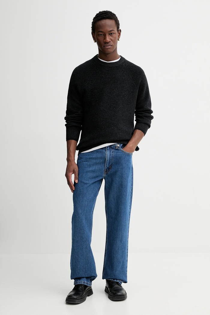 Levi's jeans da uomo 565 LOOSE STRAIGHT A7221 blu AA00