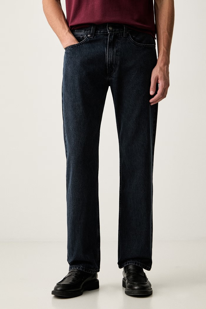 Levi's jeansy straight męskie 555 RELAXED STRAIGHT granatowy A7223