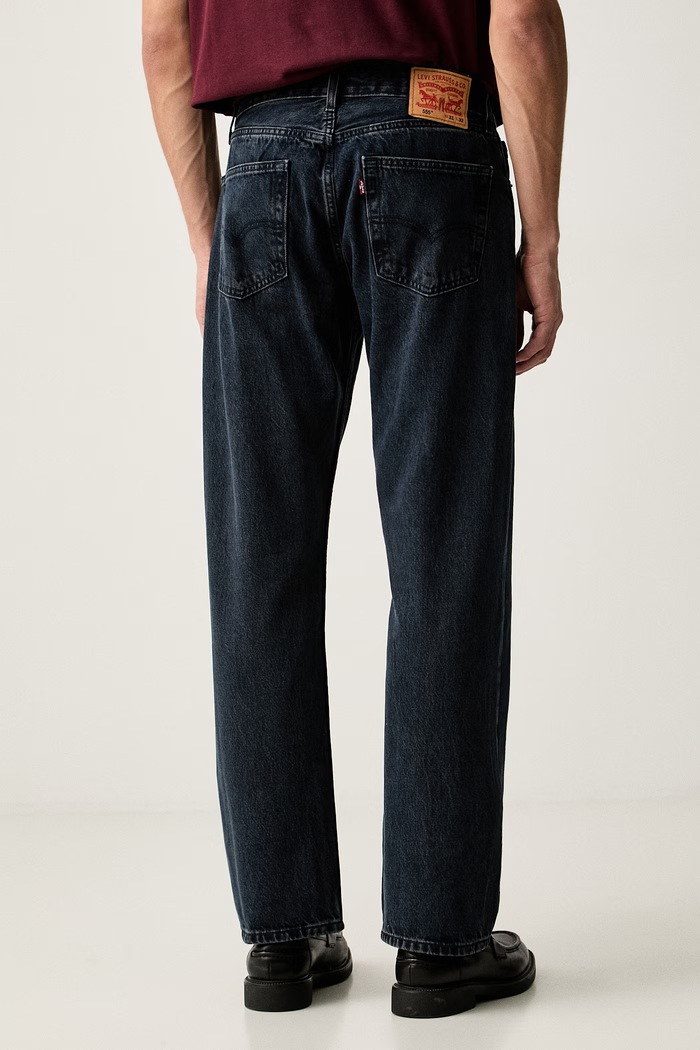 Odzież Levi's jeansy straight męskie 555 RELAXED STRAIGHT A7223 granatowy