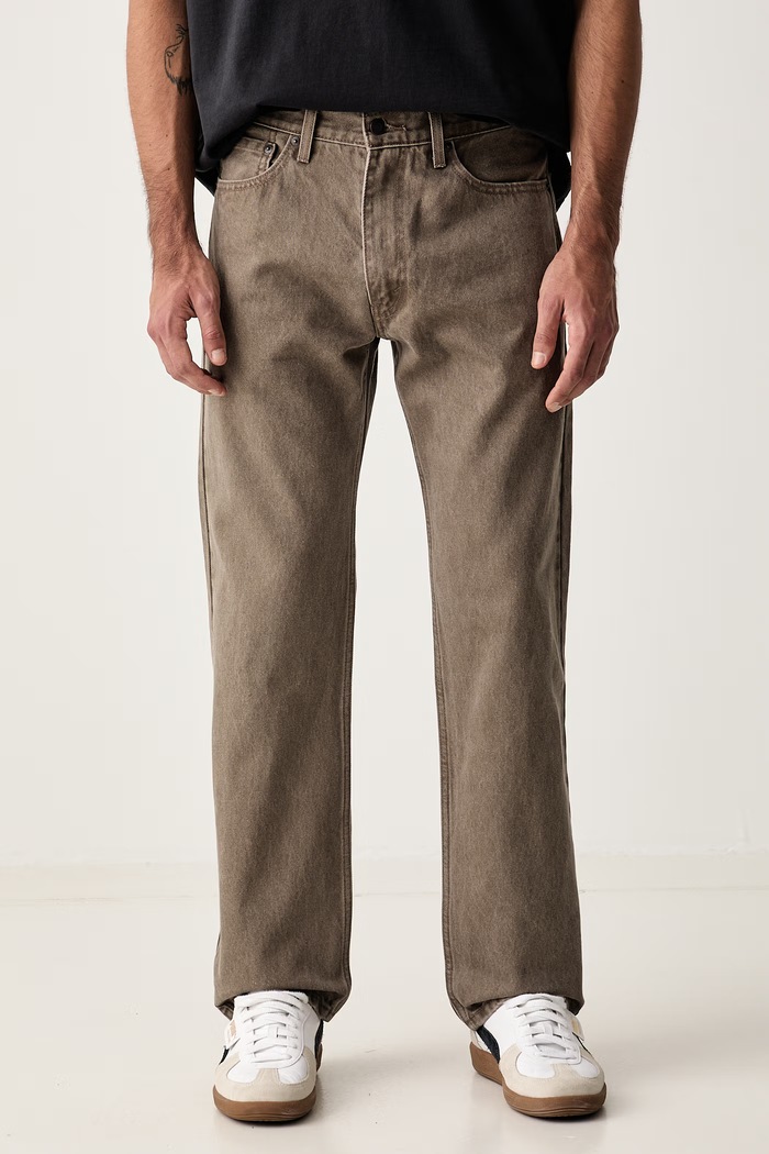 Levi's jeansy straight męskie 555 RELAXED STRAIGHT brązowy A7223