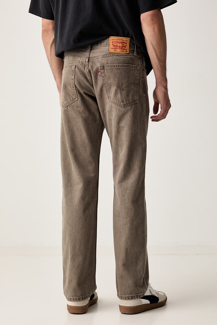 Odzież Levi's jeansy straight męskie 555 RELAXED STRAIGHT A7223 brązowy