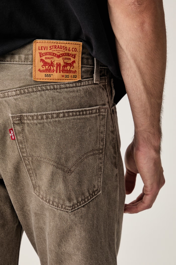 Levi's jeansy straight męskie 555 RELAXED STRAIGHT brązowy A7223